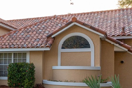 red clay tile roof
