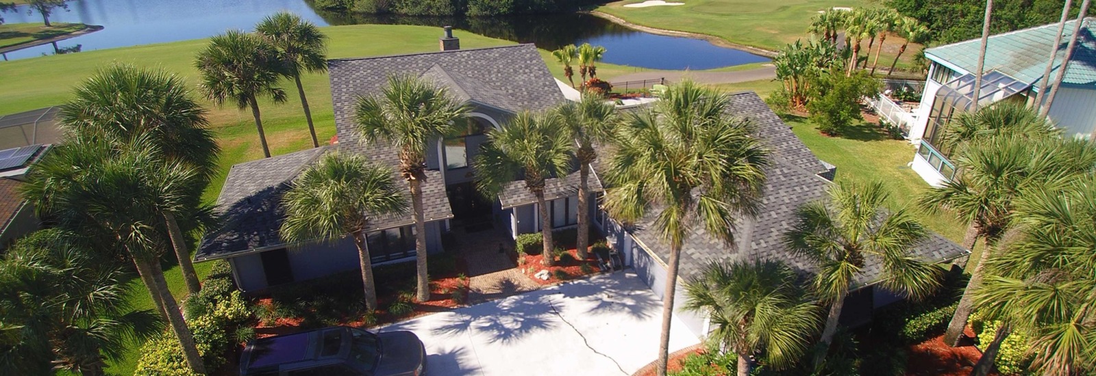 House with gray roof tiles